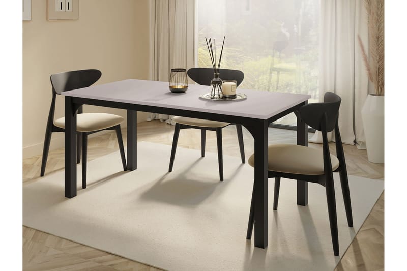 Millport Spisebord 198 cm - Sort/Beige - Møbler - Borde - Spisebord og køkkenbord