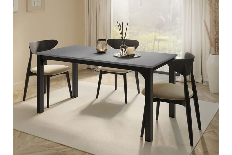 Millport Spisebord 198 cm - Sort/Grå - Møbler - Borde - Spisebord og køkkenbord
