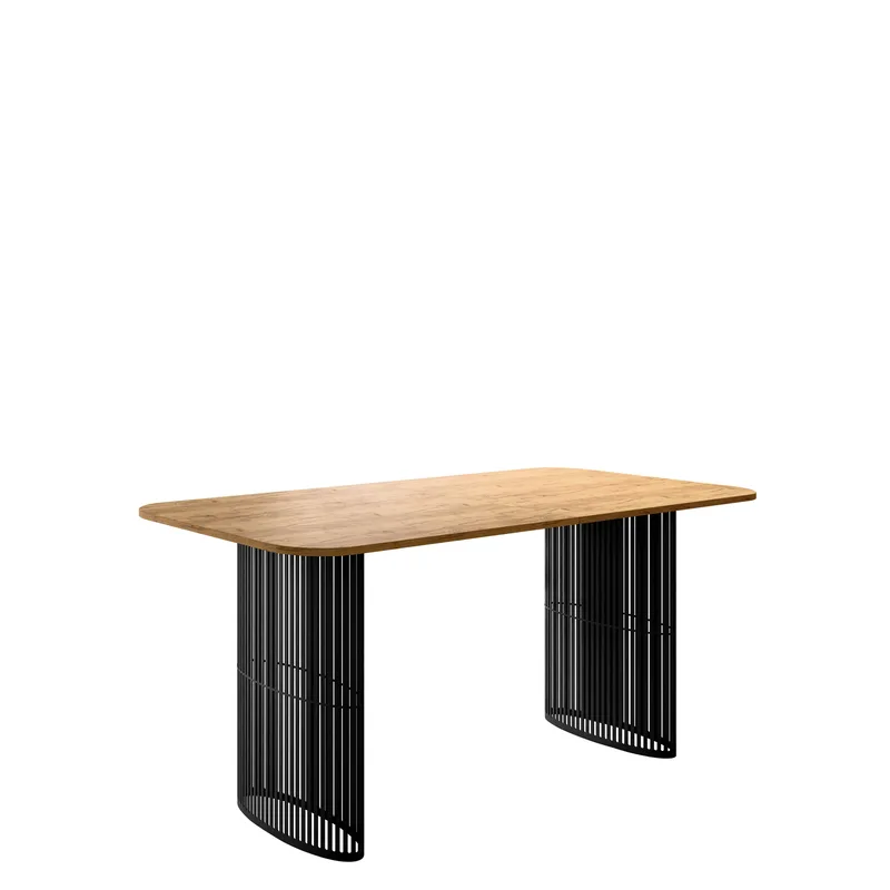 Mirion Spisebord udtrækkeligt 160-236 cm - Sort, natur - Møbler - Borde - Spisebord og køkkenbord