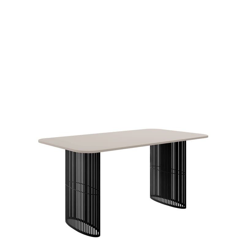 Mirion Spisebord udtrækkeligt 160-236 cm - sort / beige - Møbler - Borde - Spisebord og køkkenbord