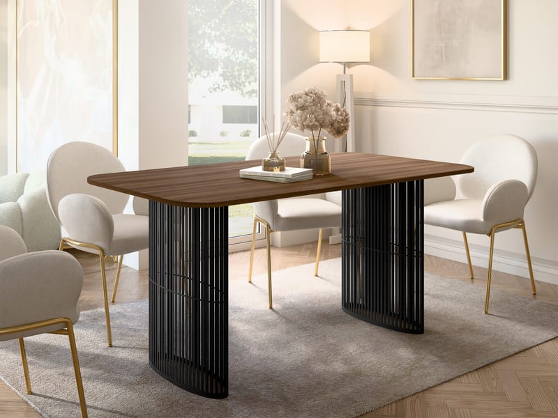 Mirion Spisebord udtrækkeligt 160-236 cm - sort / brun - Møbler - Borde - Spisebord og køkkenbord