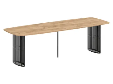 Mirion Spisebord udtrækkeligt 160-236 cm - sort / hvid marmor - Møbler - Borde - Spisebord og køkkenbord