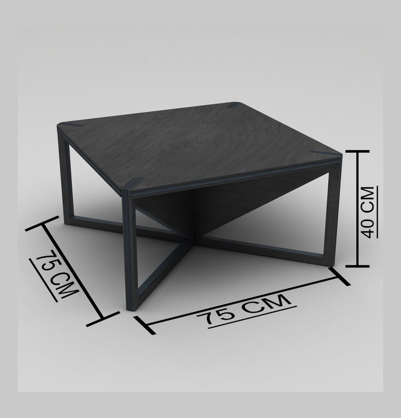 Mirona Sofabord 75 cm - Sort - Møbler - Borde - Sofabord