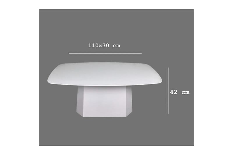 Miu Sofabord 100 cm - Hvid - Møbler - Borde - Sofabord