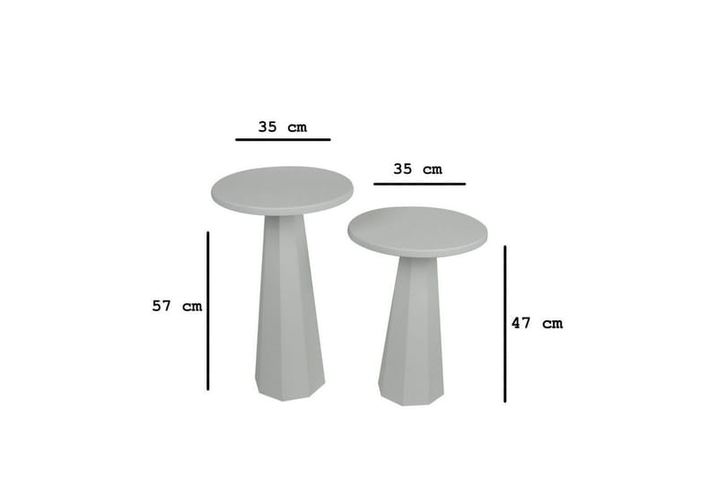 Miu Sofabord 35 cm - Hvid - Møbler - Borde - Sofabord