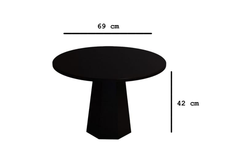Miu Sofabord 69 cm - Sort - Møbler - Borde - Sofabord