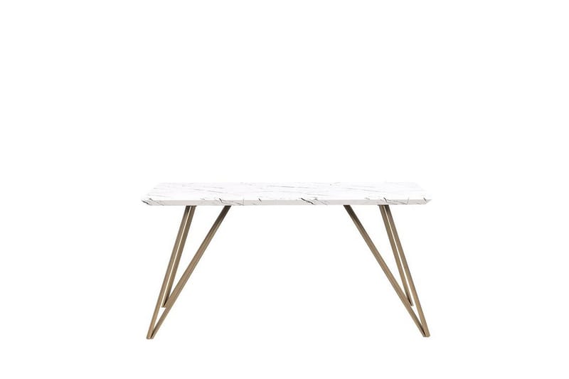Molden Spisebord 150 cm - Hvid/Guld - Spisebord og køkkenbord