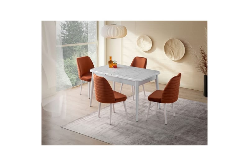 Morin Spisebord 130 cm Rektangulær - Hvid - Møbler - Borde - Spisebord og køkkenbord