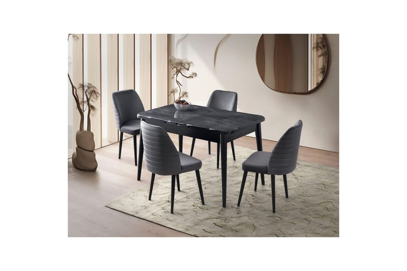 Morin Spisebord 130 cm Rektangulær - Sort - Møbler - Borde - Spisebord og køkkenbord
