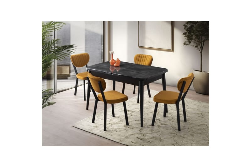 Morin Spisebord 130 cm Rektangulær - Sort - Møbler - Borde - Spisebord og køkkenbord
