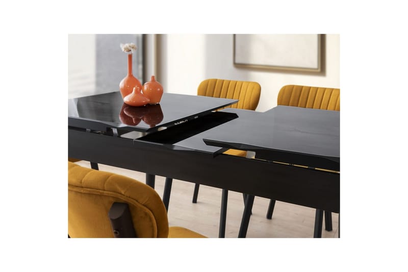 Morin Spisebord 130 cm Rektangulær - Sort - Møbler - Borde - Spisebord og køkkenbord