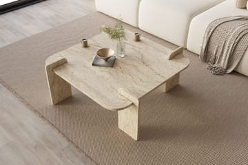 Morricus sofabord 90 cm kvadratisk - Travertin - Møbler - Borde - Sofabord