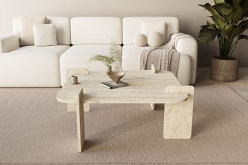Morricus sofabord 90 cm kvadratisk - Travertin - Møbler - Borde - Sofabord