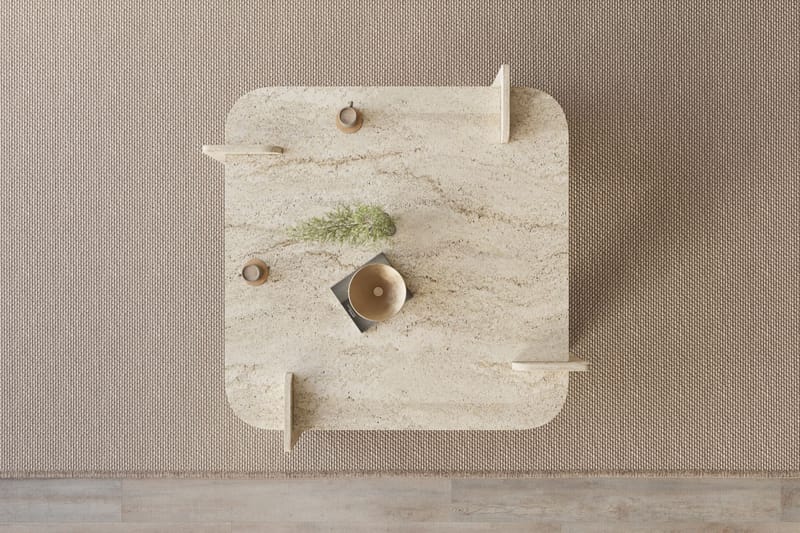Morricus sofabord 90 cm kvadratisk - Travertin - Møbler - Borde - Sofabord