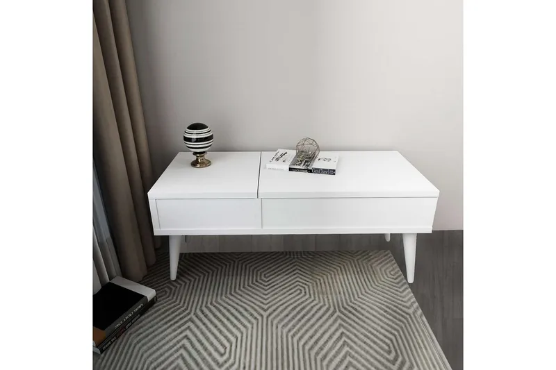 Morven Toiletbord 79,4 cm - Hvid - Møbler - Borde - Sminkebord & konsolbord - Makeup bord med spejl