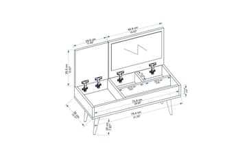 Morven Toiletbord 79,4 cm - Hvid - Møbler - Borde - Sminkebord & konsolbord