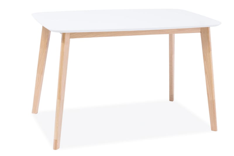 Mosson Spisebord 120 cm - Hvid/Natur - Spisebord og køkkenbord
