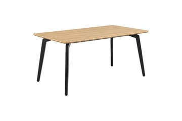 Motona Spisegruppe 160 Cm + 4 Amrita Spisestuestole - Sort/Beige - Møbler - Borde - Spisebordssæt