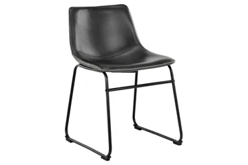 Motona Spisegruppe 160 Cm + 4 Romia Spisestuestole - Sort/Brun - Møbler - Borde - Spisebordssæt