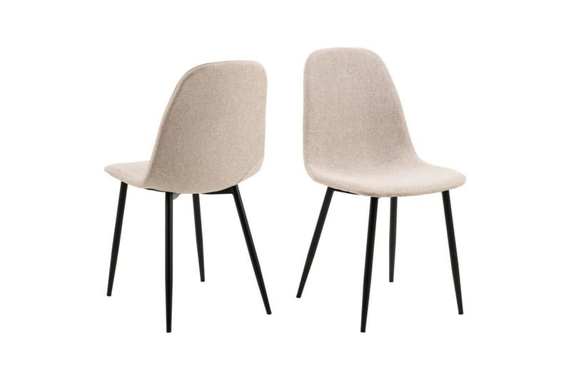 Motona Spisegruppe Rund 120 Cm + 4 Salaman Spisestuestole - Sort/Beige - Møbler - Borde - Spisebordssæt