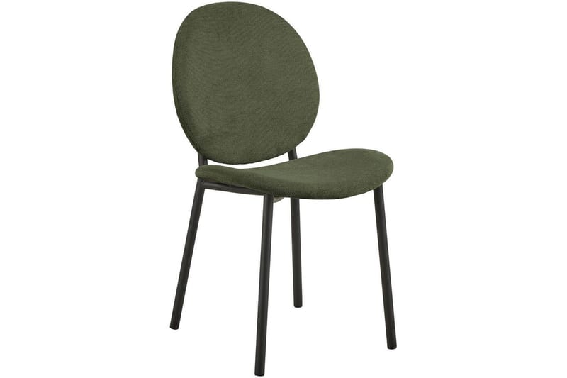 Motona Spisegruppe Rund 120 Cm + 4 Toroni Spisestuestole - Sort/Grøn - Møbler - Borde - Spisebordssæt
