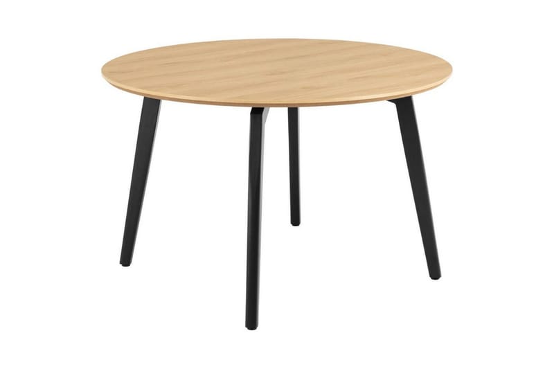 Motona Spisegruppe Rund 120 Cm + 4 Salaman Spisestuestole - Sort/Beige - Møbler - Borde - Spisebordssæt
