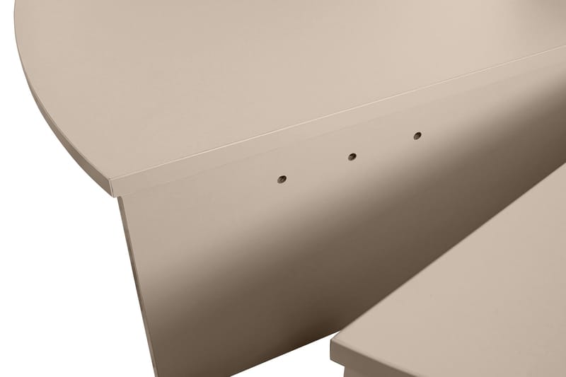 Mukund Rundt Sofabord i Lyst Træ - Beige - Møbler - Borde - Sofabord