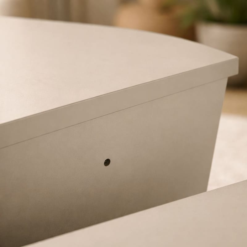 Mukund Rundt Sofabord i Lyst Træ - Beige - Møbler - Borde - Sofabord