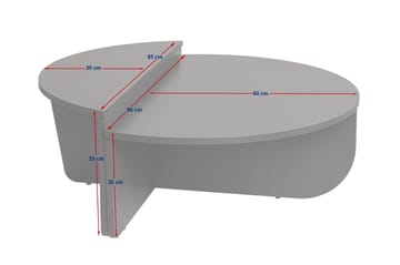 Mukund sofabord 90 cm rundt - Mink - Møbler - Borde - Sofabord