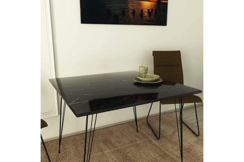 Murtwell Bord 90 cm - Sort/Hvid - Møbler - Borde - Spisebord og køkkenbord