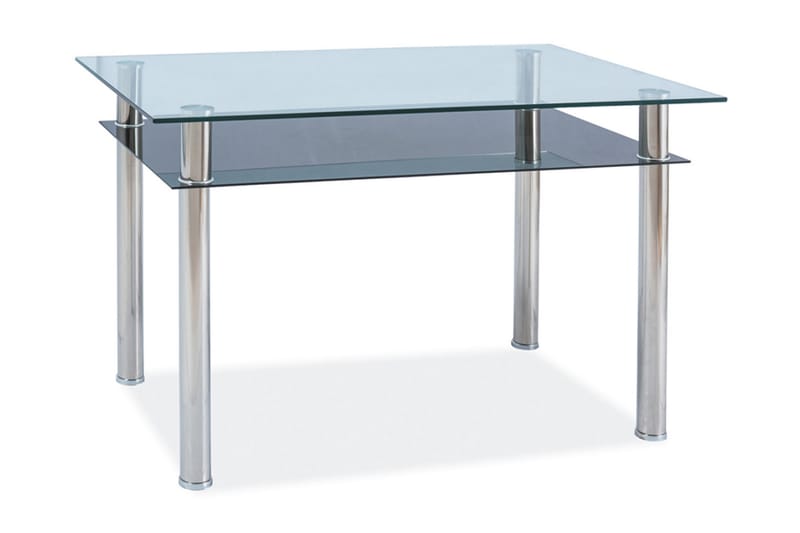Nagari Spisebord 90 cm - Glas/Sølv - Spisebord og køkkenbord