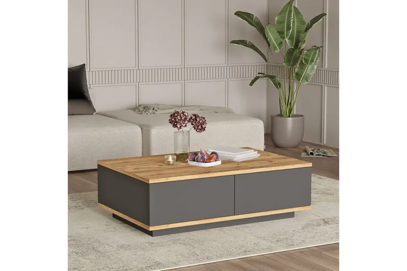 Najar Sofabord 90 cm - Brun/Antracit - Møbler - Borde - Sofabord