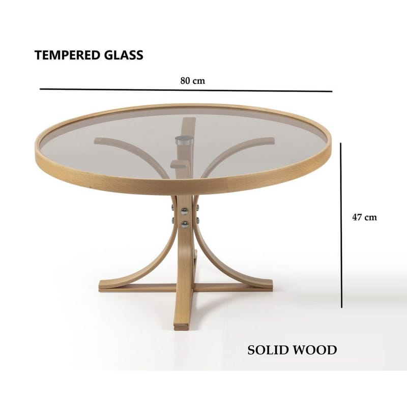 Namarta Sofabord 80 cm - Natur - Møbler - Borde - Sofabord