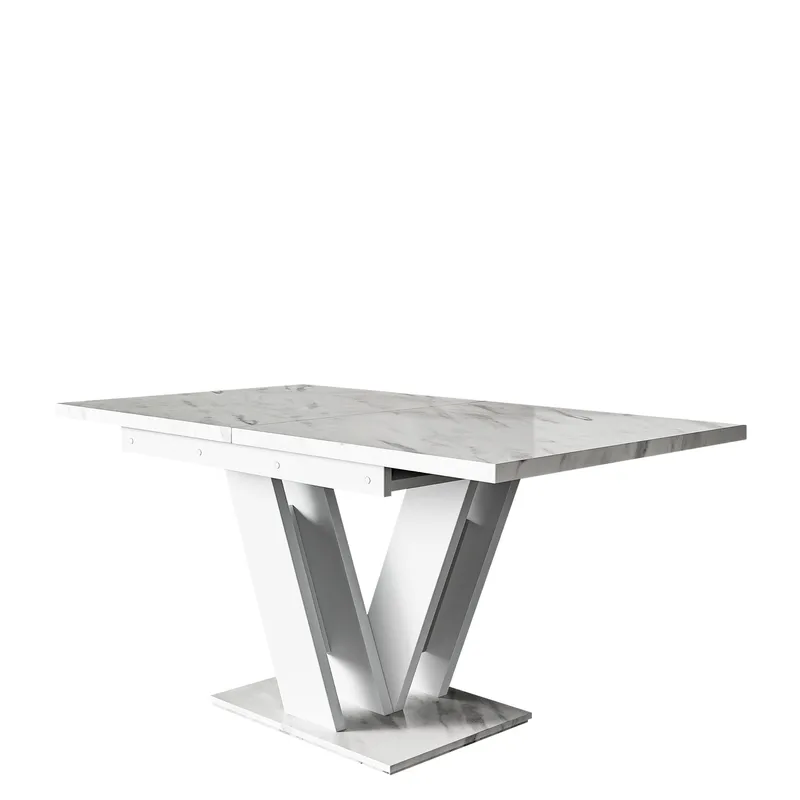 Nand Förlängningsbart Spisebord 120-160 cm Rektangulær - Hvid - Møbler - Borde - Spisebord og køkkenbord