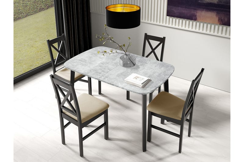 Narberth Spisebord 80 cm - Sort - Spisebord og køkkenbord