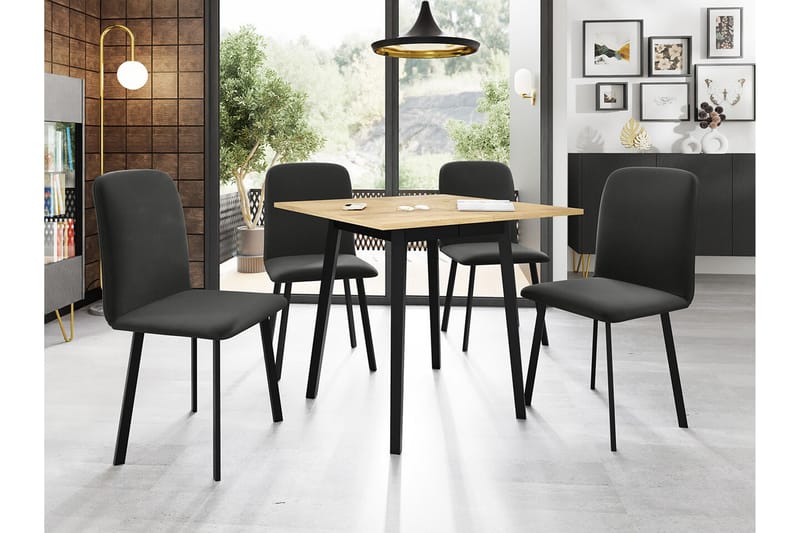 Narberth Spisebord 85 cm - Sort - Spisebord og køkkenbord