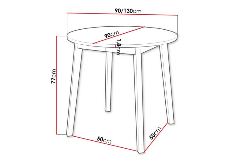 Narberth Spisebord - Hvid - Spisebord og køkkenbord