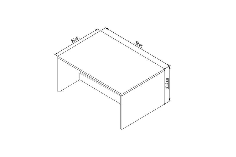Naro Sofabord 90 cm - Hvid - Møbler - Borde - Sofabord