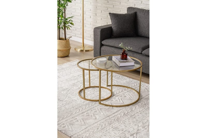 Naruram Sofabord 60 cm - Guld/Gennemsigtig - Møbler - Borde - Sofabord