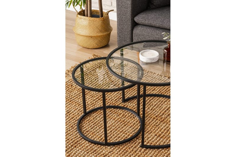 Naruram Sofabord 60 cm - Sort/Gennemsigtig - Møbler - Borde - Sofabord