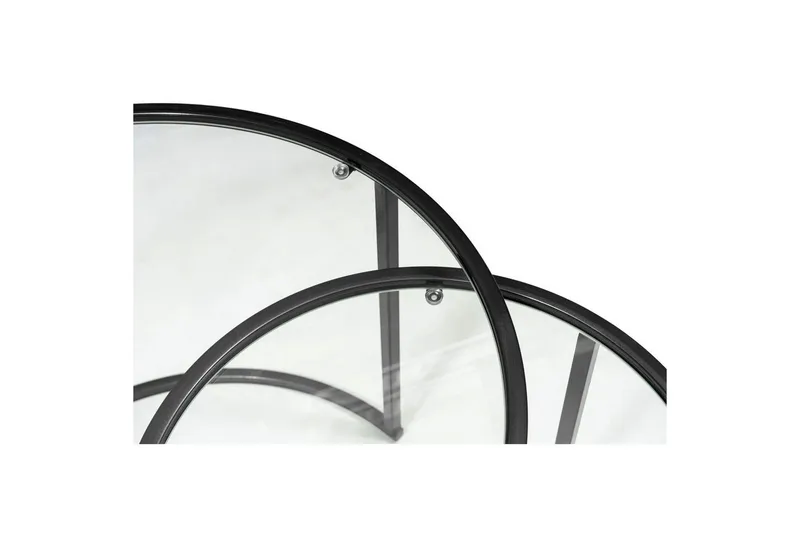 Naruram Sofabord 60 cm - Sort/Gennemsigtig - Møbler - Borde - Sofabord