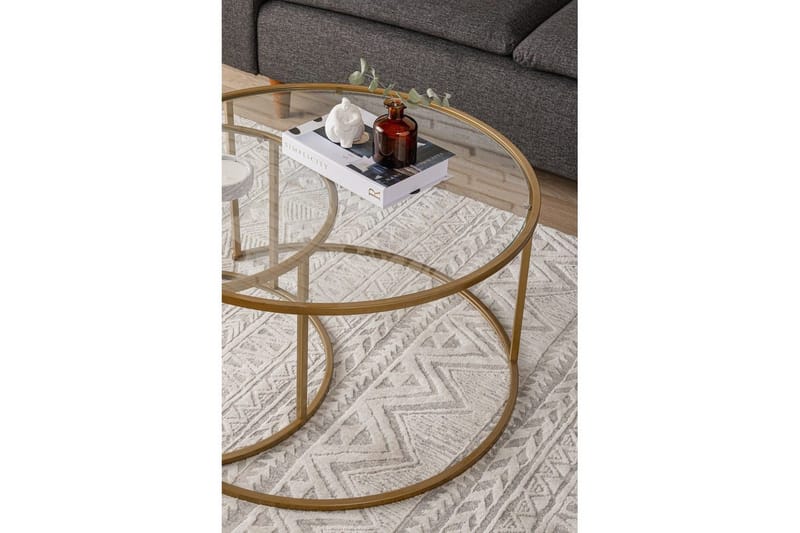 Naruram Sofabord 80 cm - Guld/Gennemsigtig - Møbler - Borde - Sofabord