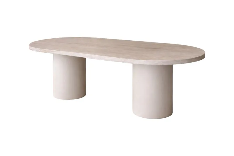 Narvik ovalt spisebord 200 cm - Beige - Møbler - Borde - Spisebord og køkkenbord