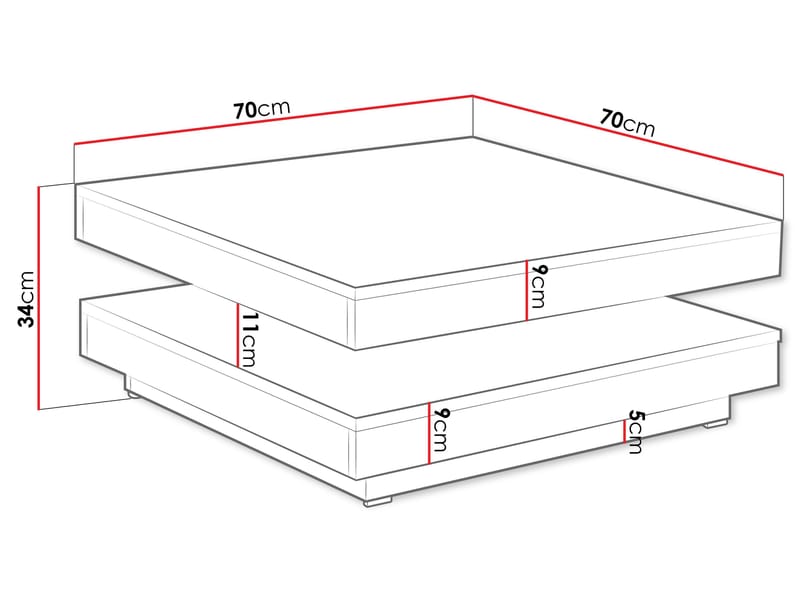 Nenani Sofabord 70 cm - Møbler - Borde - Sofabord