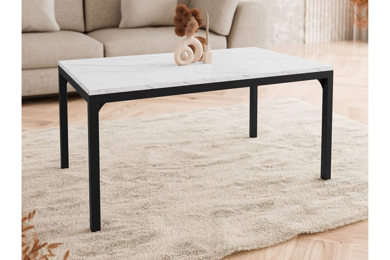 Nerima Sofabord 100 cm - Sort Og Hvid - Møbler - Borde - Sofabord