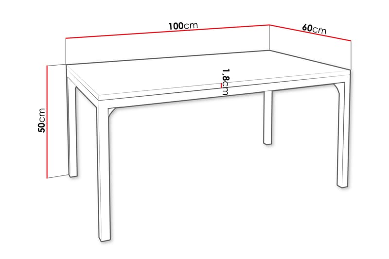 Nerima Sofabord 100 cm - Sort Og Hvid - Møbler - Borde - Sofabord