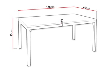 Nerima Sofabord 100 cm - Sort Og Hvid - Møbler - Borde - Sofabord