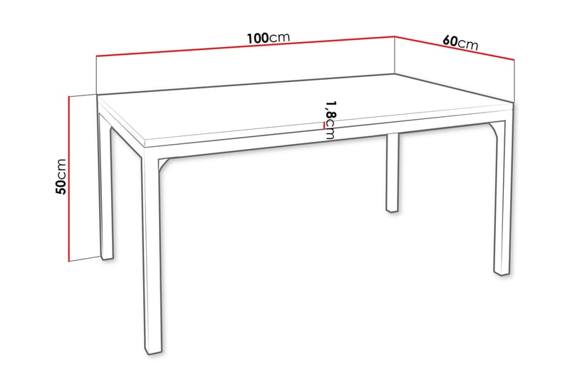 Nerima Sofabord 100 cm - Sort/Brun - Møbler - Borde - Sofabord