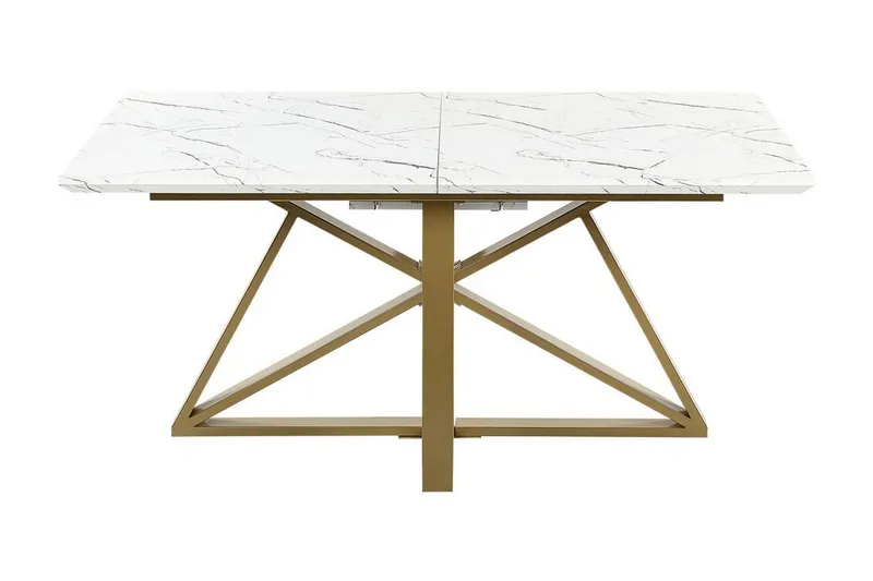 Nettuno Spisebord Udvidelsesbart 160-200x90 cm - Hvidt Guld - Møbler - Borde - Spisebord og køkkenbord