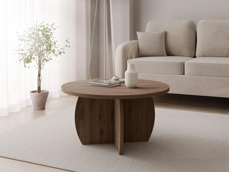 Neyloren Sofabord rundt 74 cm - Brun - Møbler - Borde - Sofabord